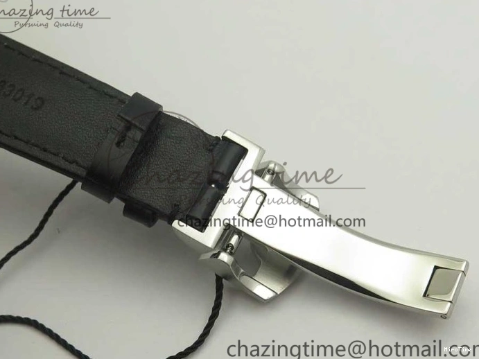 MIROTIME 0516 Efficient Portuguese Tourbillon IW5463 SS ZF Best Edition White Dial on Black Leather Strap 7170